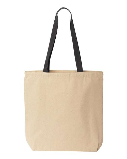 Natural Tote with Contrast-Color Handles - Image 2