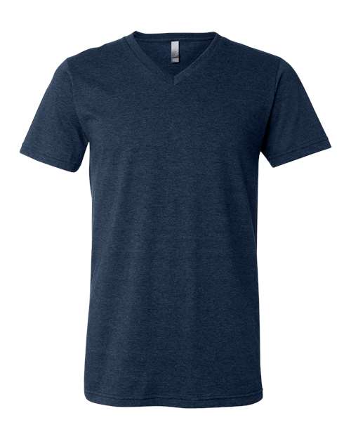 Unisex Heather CVC V-Neck Tee - Image 13