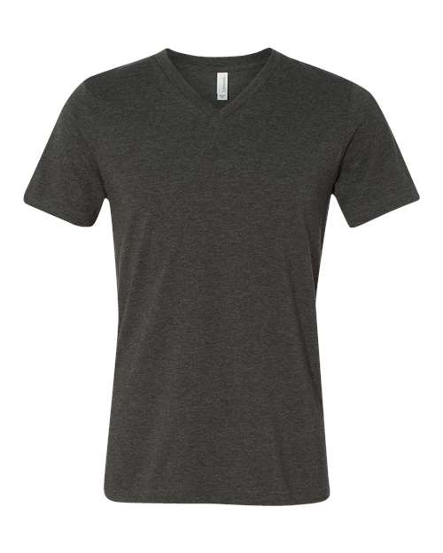Unisex Heather CVC V-Neck Tee - Image 4