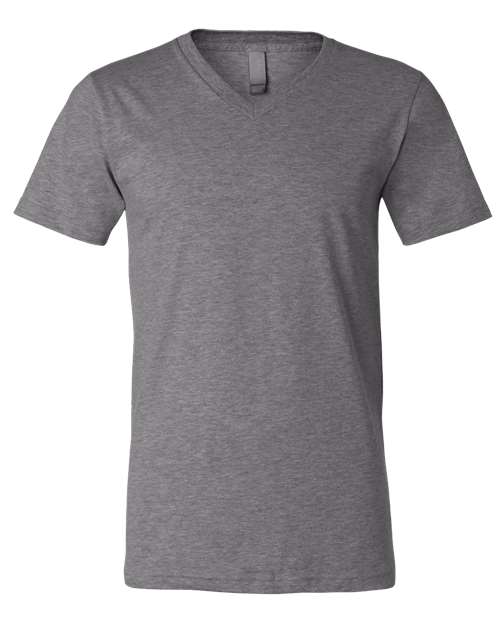Unisex Heather CVC V-Neck Tee - Image 5
