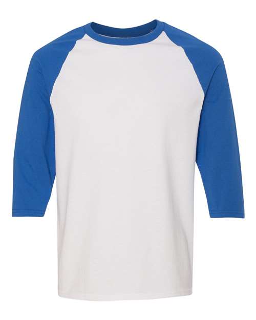 Unisex Heavy Cotton™ Raglan Three-Quarter Sleeve T-Shirt - Image 10