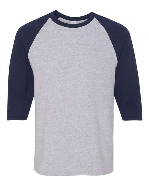 Unisex Heavy Cotton™ Raglan Three-Quarter Sleeve T-Shirt - Image 3