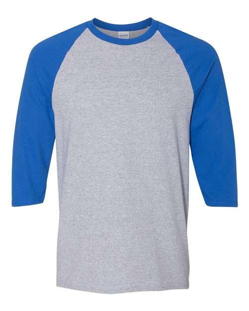 Unisex Heavy Cotton™ Raglan Three-Quarter Sleeve T-Shirt - Image 5