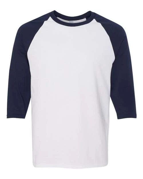 Unisex Heavy Cotton™ Raglan Three-Quarter Sleeve T-Shirt - Image 8