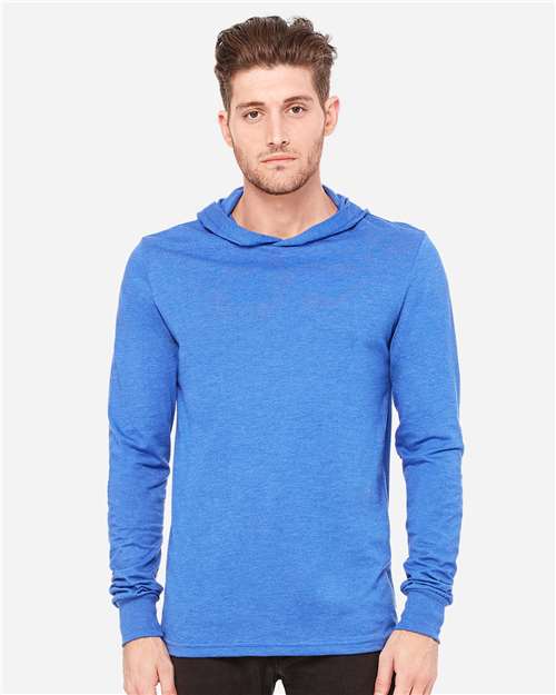 Unisex Jersey Hooded Long Sleeve Tee - Image 10