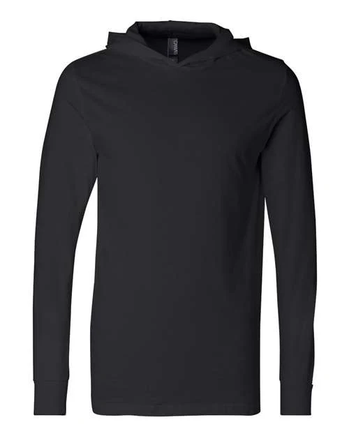 Unisex Jersey Hooded Long Sleeve Tee - Image 3