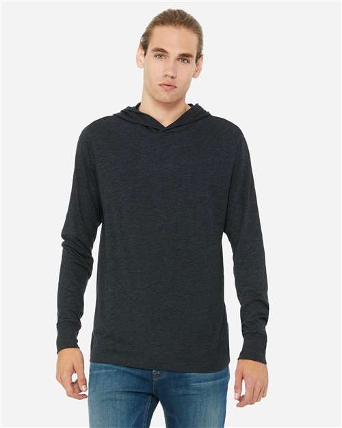 Unisex Jersey Hooded Long Sleeve Tee - Image 4