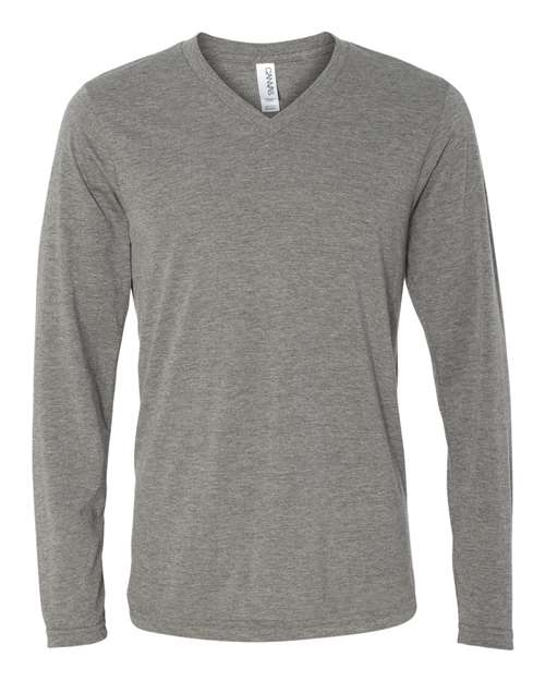 Unisex Long Sleeve V-Neck Tee - Image 5