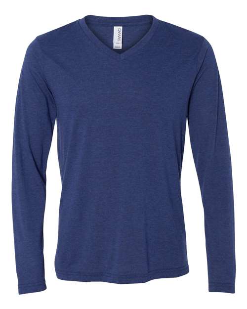 Unisex Long Sleeve V-Neck Tee - Image 6