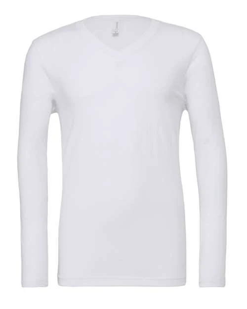 Unisex Long Sleeve V-Neck Tee - Image 7