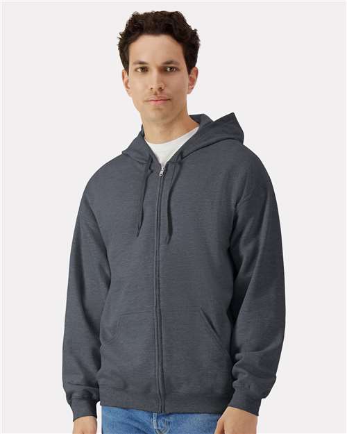 Unisex Softstyle® Full-Zip Hooded Sweatshirt - Image 3