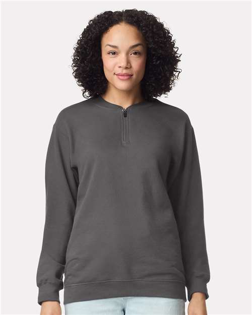 Unisex Softstyle® Midweight 1/4 Zip Sweatshirt - Image 3