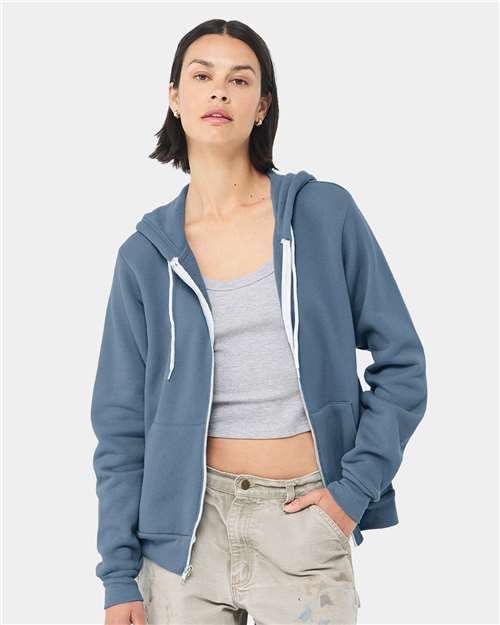 Unisex Sponge Fleece Full-Zip Hoodie Sweatshirt - Image 41