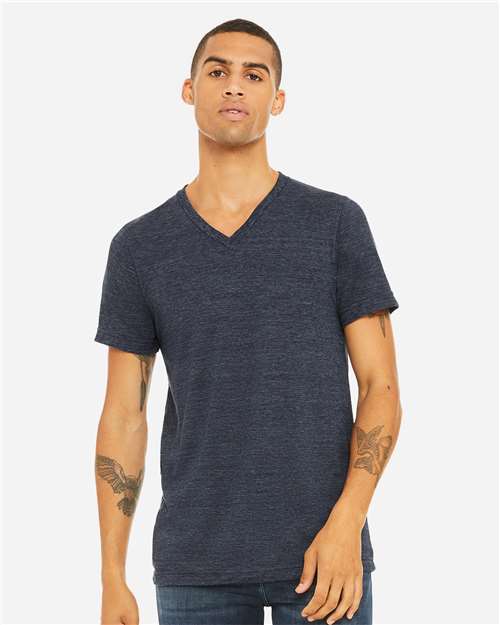 Unisex Textured Jersey V-Neck Tee - Image 11
