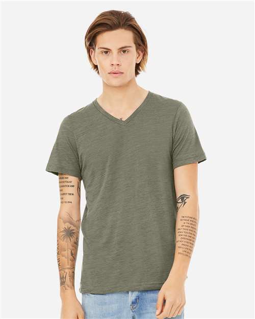 Unisex Textured Jersey V-Neck Tee - Image 12