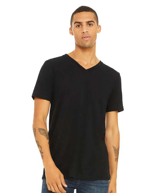 Unisex Textured Jersey V-Neck Tee - Image 13