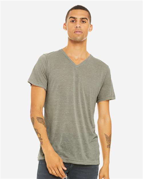 Unisex Textured Jersey V-Neck Tee - Image 14