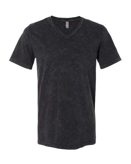 Unisex Textured Jersey V-Neck Tee - Image 4