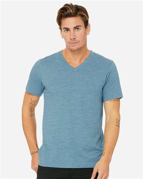 Unisex Textured Jersey V-Neck Tee - Image 7