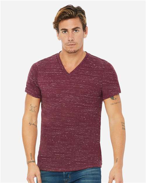 Unisex Textured Jersey V-Neck Tee - Image 9