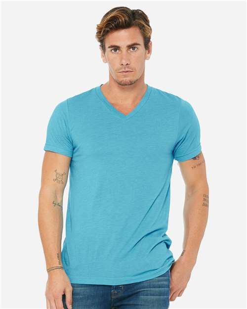 Unisex Triblend V-Neck Tee - Image 2