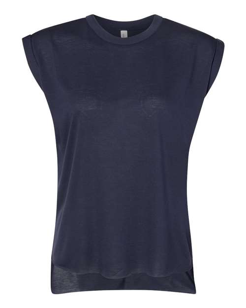 Women’s Flowy Rolled Cuffs Muscle Tee - Image 9
