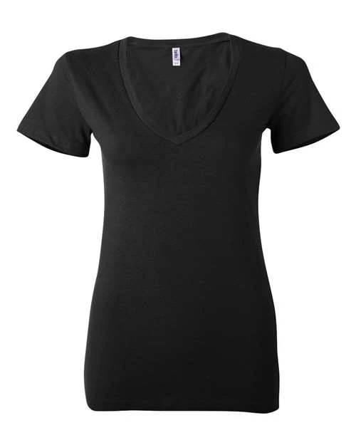 Women’s Jersey Deep V-Neck Tee - Image 3