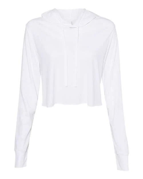 Women’s Triblend Crop Long Sleeve Hoodie Tee - Image 5