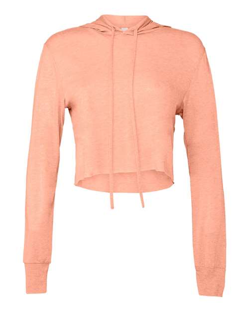 Women’s Triblend Crop Long Sleeve Hoodie Tee - Image 6