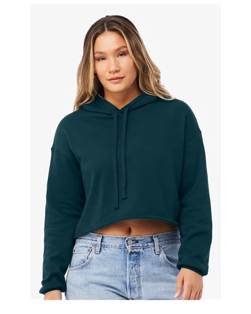 Women's Crop Fleece Hoodie Sweatshirt - Image 2