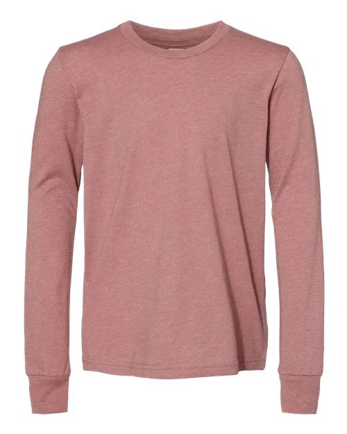Youth Heather CVC Long Sleeve Tee - Image 6