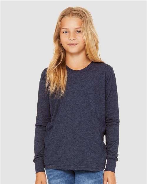 Youth Heather CVC Long Sleeve Tee - Image 7