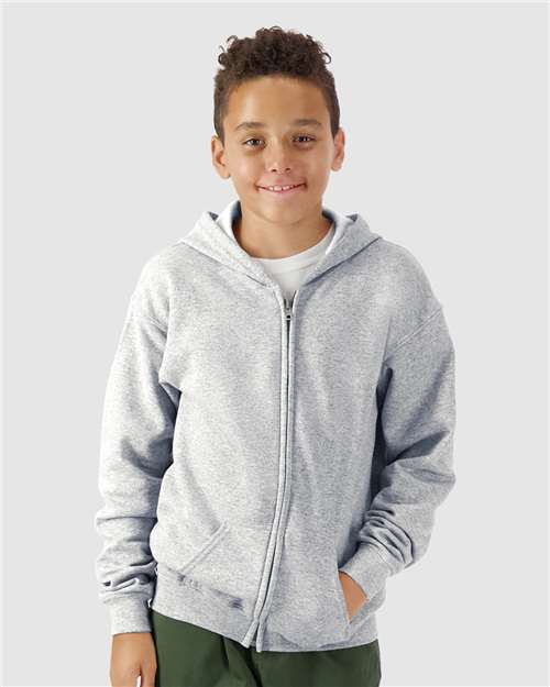 Youth Heavy Blend™ Full-Zip Hooded Sweatshirt - Image 6