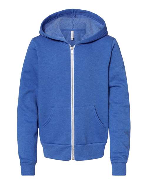 Youth Sponge Fleece Full-Zip Hoodie Sweatshirt - Image 6