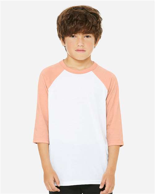 Youth Three-Quarter Sleeve Baseball Tee - Image 4