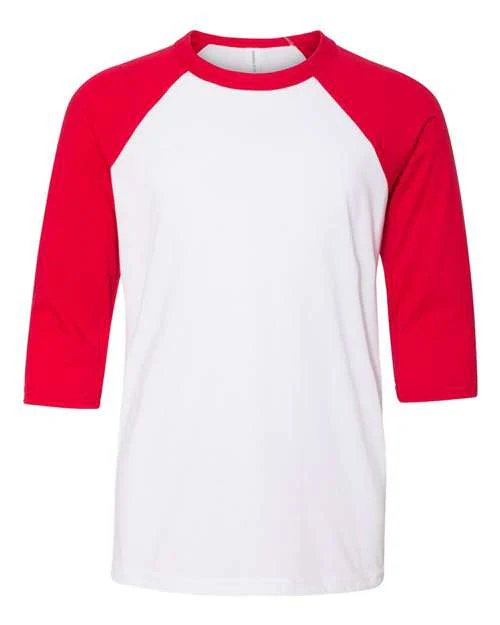 Youth Three-Quarter Sleeve Baseball Tee - Image 5